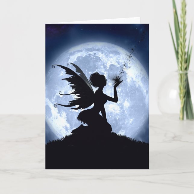 Fånga ett fallande stjärnahälsningkort kort (Framsida)