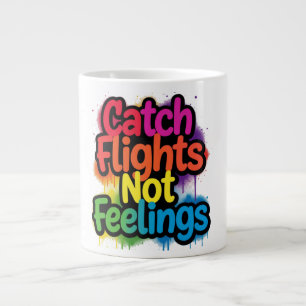 Fånga Flyg Inte Känslor Roligt Resecitat Gift Jumbo Mugg