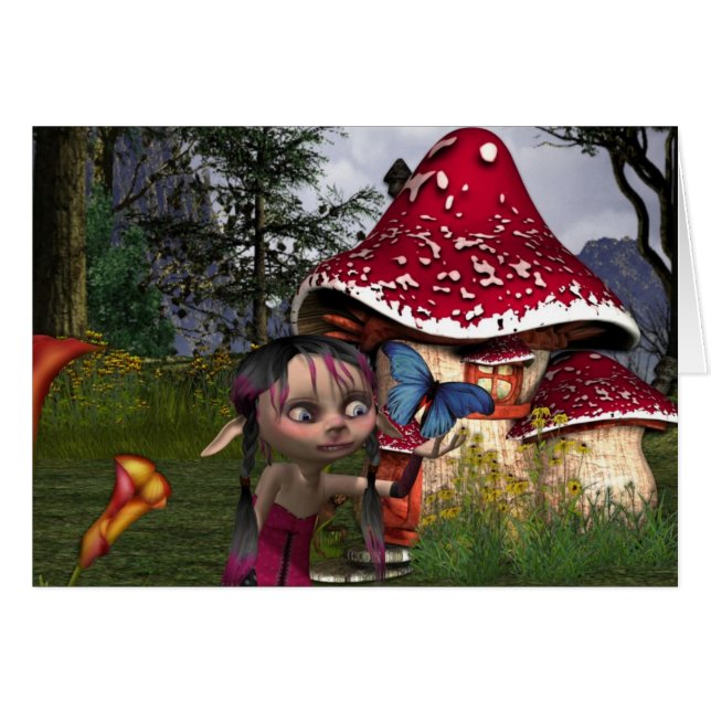 fånga för fjäril hälsningskort (Framsidan Horizontal)