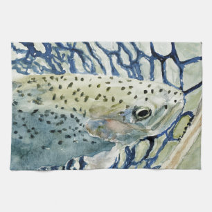 Fånga & frigör fiskedesigner kökshandduk