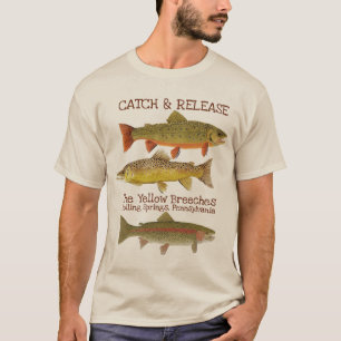 Fånga & frigör forellfiske t shirt
