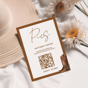 Fånga Kärlek Bröllop QR-kod Kort Fotokort