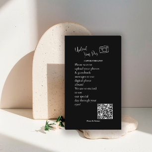 Fånga Kärleken QR-kod Bröllop Gäst Foto Delning Tilläggskort