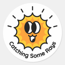 Fånga lite Rays Sol-sticker Runt Klistermärke