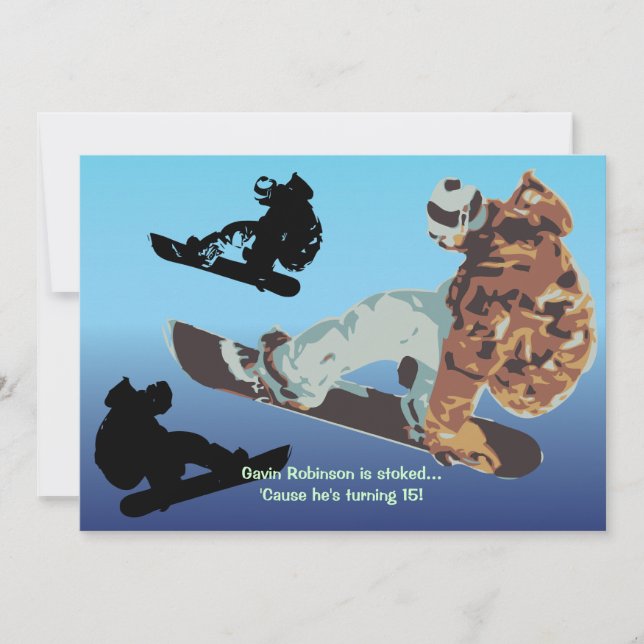 Fånga luftSnowboardinginbjudan Inbjudningar (Framsida)