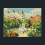 Fånga Madrids skönhet Vykort<br><div class="desc">Skicka ett vykort som fångar det centrala i Madrid,  Spanien,  med denna fantastiska landskapsvy. Det här högkvalitativa vykortet är perfekt för en liten spansk fläck på din korrespondens eller som ett minne av dina resor.</div>
