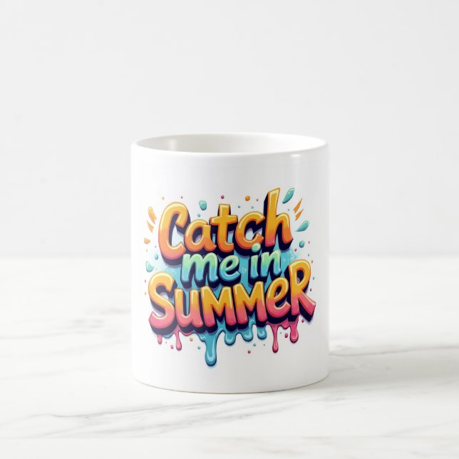 Fånga mig i sommar graffiti-mugg kaffemugg (Center)