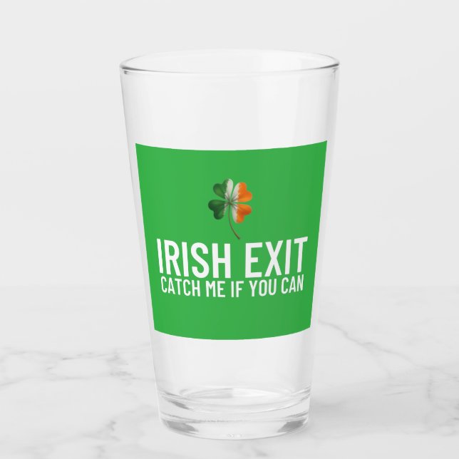 Fånga mig om du kan – irländsk utgång St. Patrick' Glaskopp (Framsida)