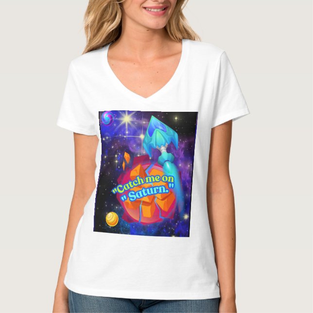 Fånga mig på Saturnus T Shirt (Framsida)