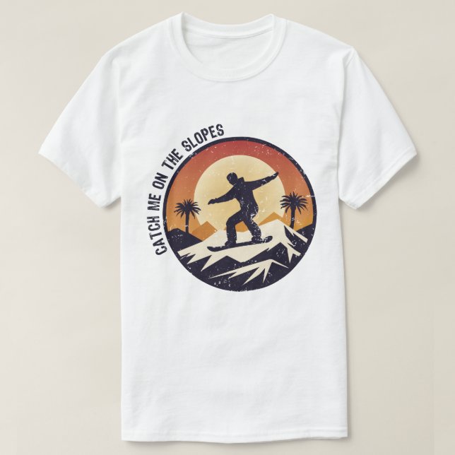 Fånga mig på Slopes T Shirt (Design framsida)