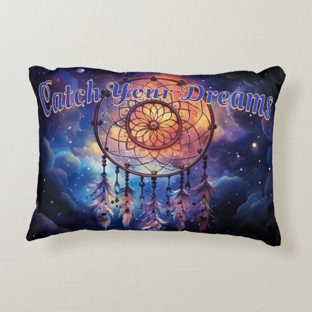 Fånga Mysiga dekorfyllning i drömmar Prydnadskudde (Baksidan)