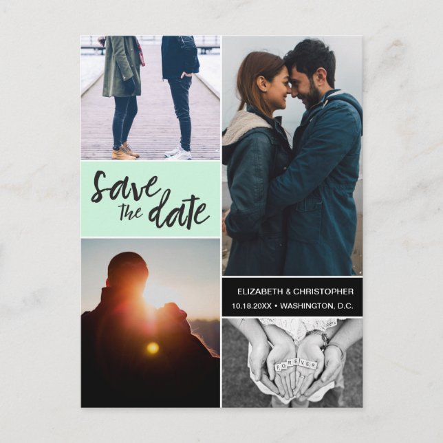 Fånga ögonblicket: Personligt datum för att spara Meddelande Vykort (Framsida)