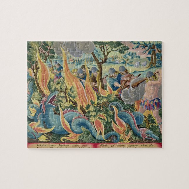 Fånga ormar i Indien som använder klubbar och Pussel (Horisontell)