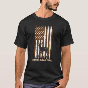 Fånga Rengör Matlagning Amerikansk Flagga Jakt På T Shirt