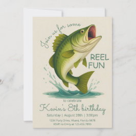 Fånga rolig fiskebirthday inbjudningar