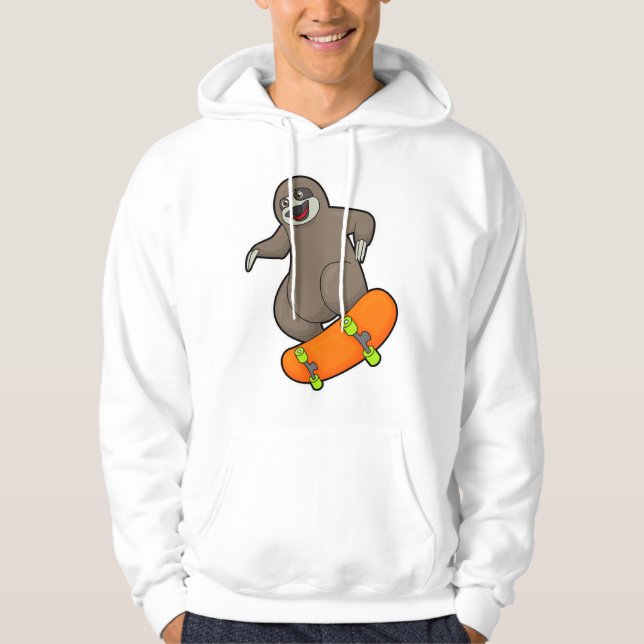 Fånga som Skater med Skateboard Hoodie (Framsida)