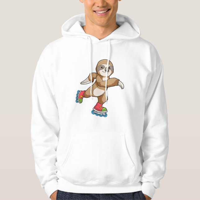 Fånga som Skater med textbundna skal Hoodie (Framsida)