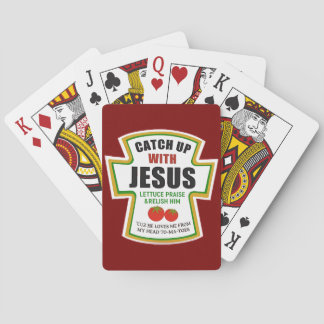 Fånga upp med Jesus underbara Christian Ketchup To Casinokort