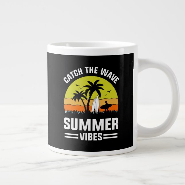 Fånga vågen sommarstämning-64193 jumbo mugg (Höger)