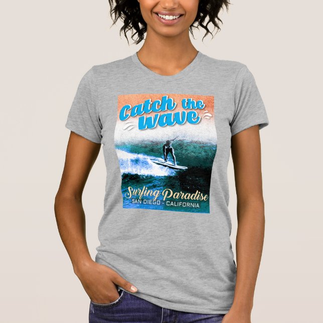 Fånga vågen - Surfing Paradise T Shirt (Framsida)