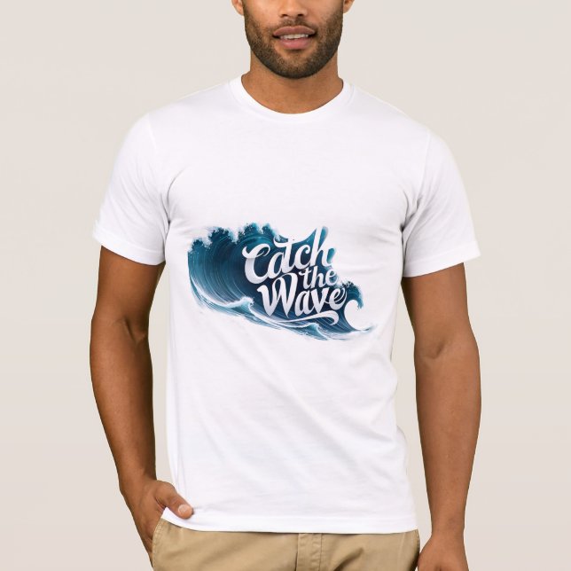 Fånga vågen t shirt (Framsida)