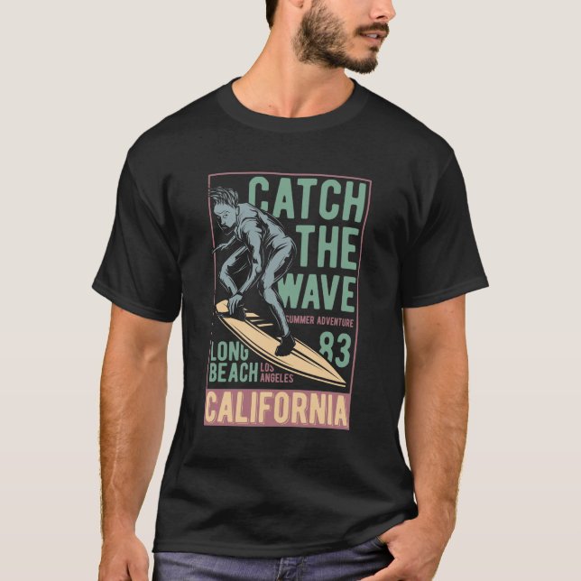 Fånga vågens överfång t shirt (Framsida)