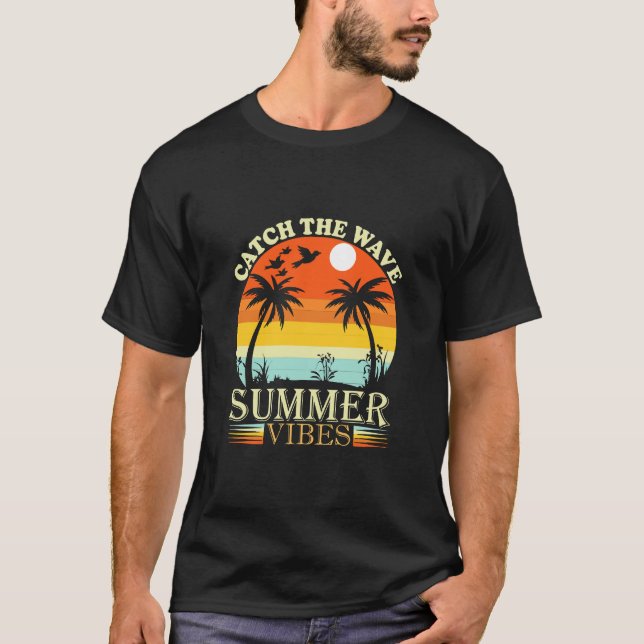Fånga vågens sommarstämning t shirt (Framsida)