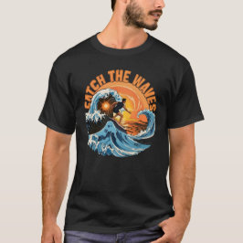Fånga Vågorna Vintage Ocean Äventyrs T-Shirt