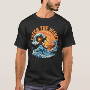 Fånga Vågorna Vintage Ocean Äventyrs T-Shirt