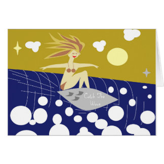 Fånga vinka hälsningskort