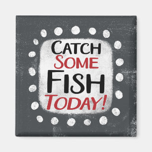 Fånga viss fisk idag Kylmagnet Magnet