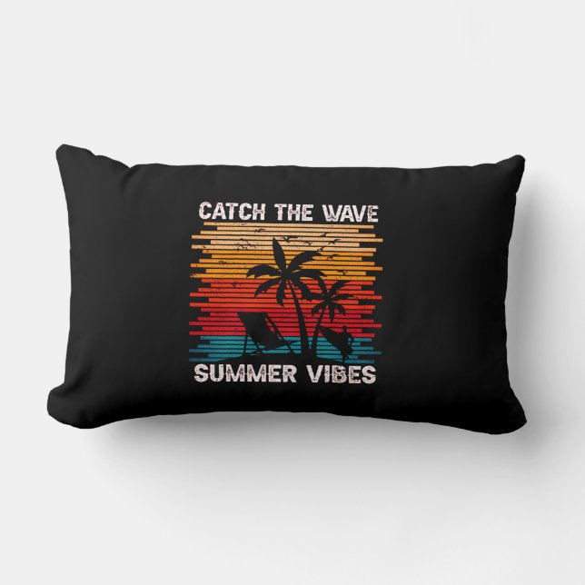 Fånga Wave Summer Vibes Lumbarkudde (Framsida)