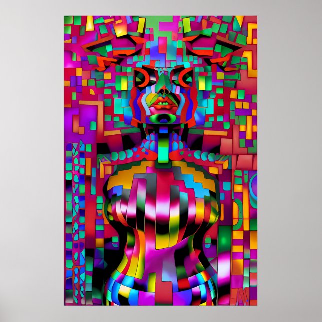 Fångad i ett teleportal-glitch - Ken Gage Art Poster (Framsidan)