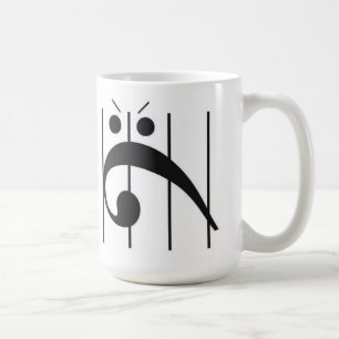 Fångad ilsken basklav kaffemugg
