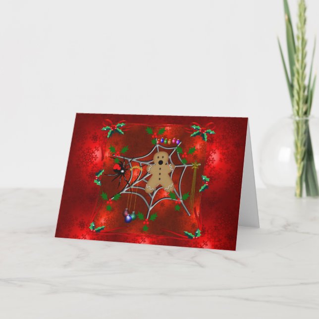 Fångad pepparkaka helgkort (Framsida)