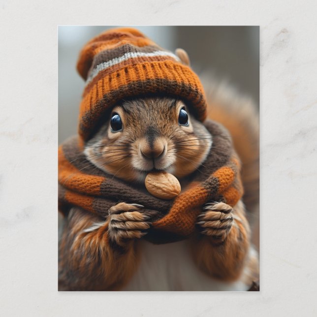 Fångad snackande igen - Squirrel Ai-bild Vykort (Framsida)