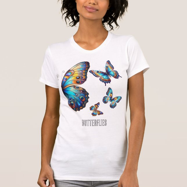 Fångade fjärilar.  t shirt (Framsida)