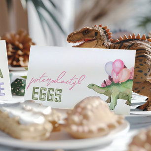 Fängade Tält-kort för dinosauer Food