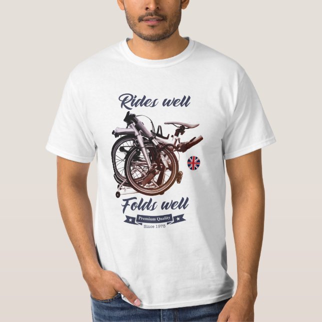 Fängande cykel. Rider bra, viker väl. T Shirt (Framsida)