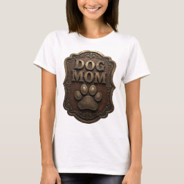 Fångande gul DOG MOM Grafisk Design T Shirt