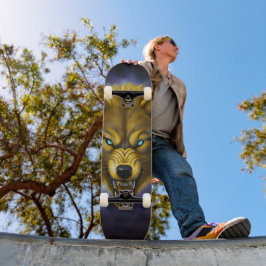 Fångande gul varg Skateboard