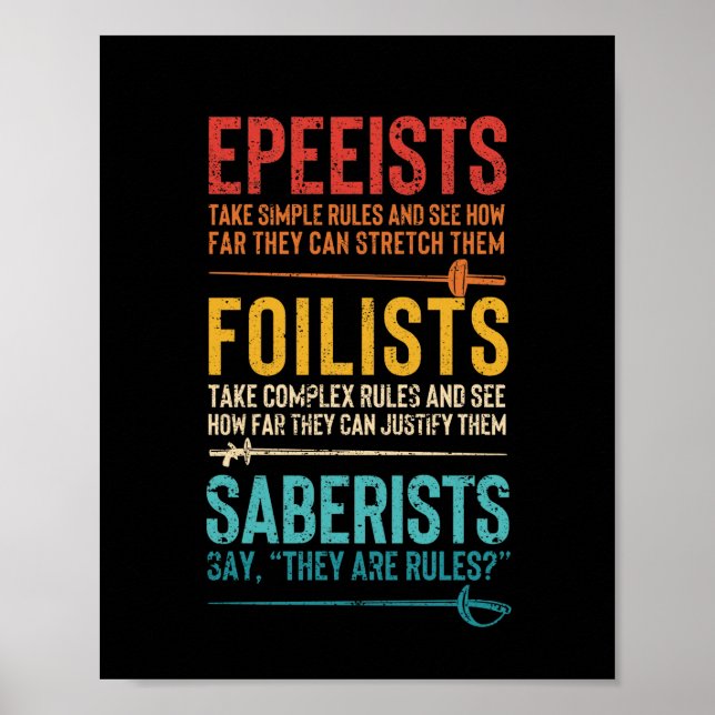 Fängande, lustigt, bläcksabel-sedel-kombattant poster (Framsidan)