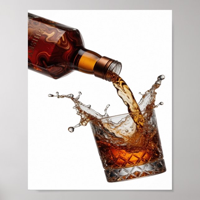 Fångande silver WHISKY Poster (Framsidan)