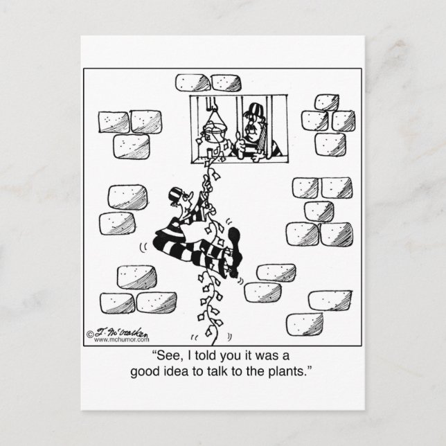 Fångar Escapes via Philodendron Vykort (Framsida)