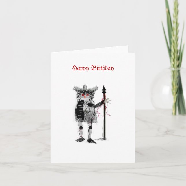 "Fångar"-födelsedagskort Kort (Framsida)