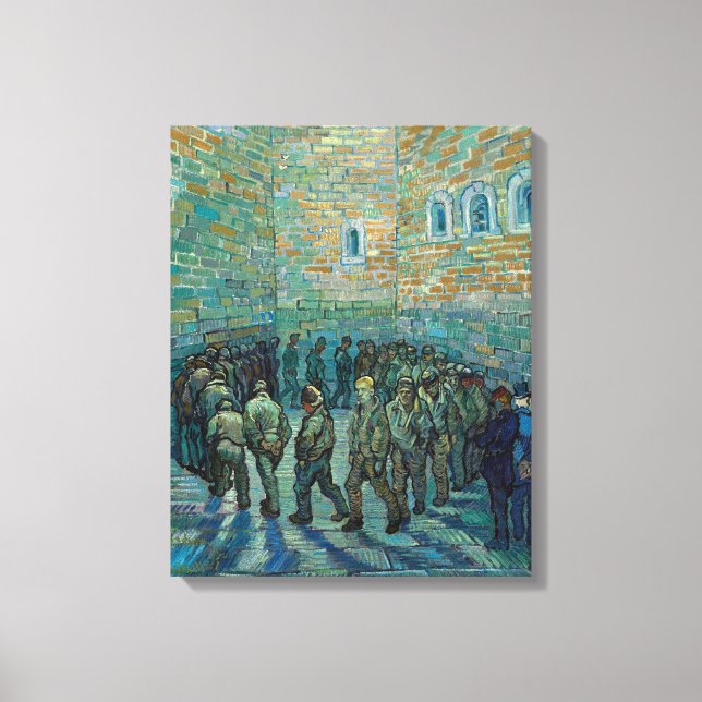 Fångar motionerar av Vincent Van Gogh Canvastryck (Framsida)