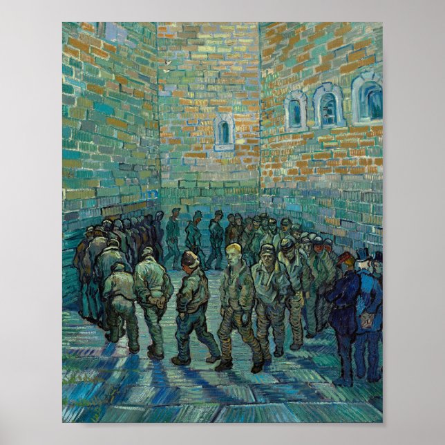 Fångar som utövar sitt yrke av Vincent Van Gogh Poster (Framsidan)