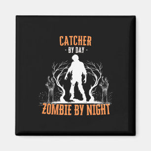Fångare på dagen Zombie på natten Halloween Sälj M Magnet
