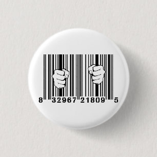 Fångat av fängelset för ConsumerismUPC-Barcode Knapp