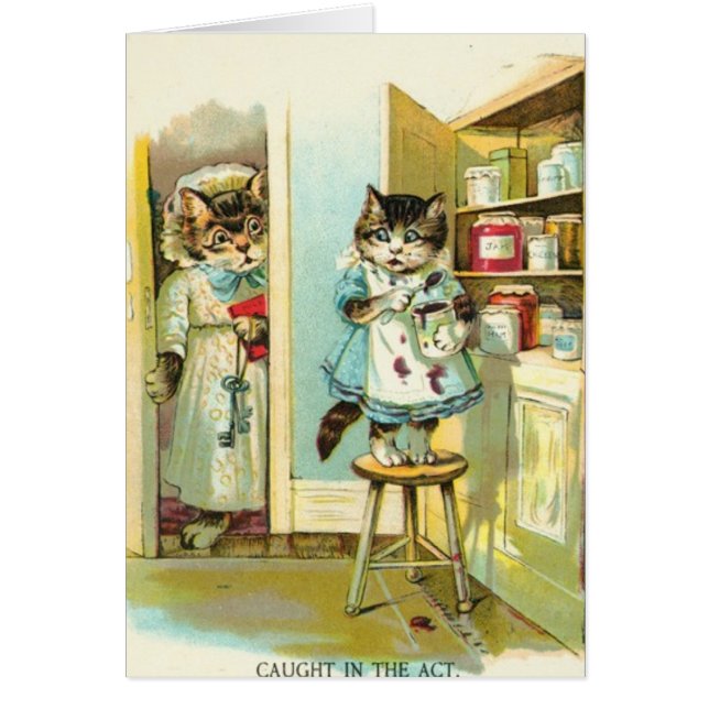 Fångat i agera hälsningskort (Framsidan)